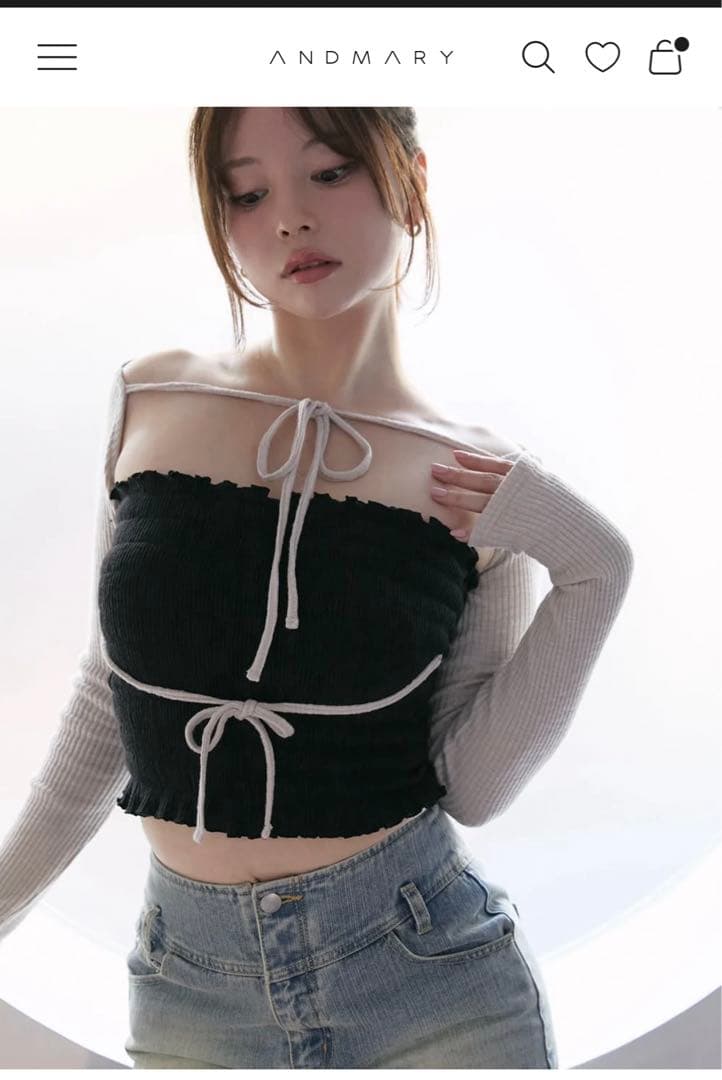 アンドマリー Mei shirring tops 新品タグつき