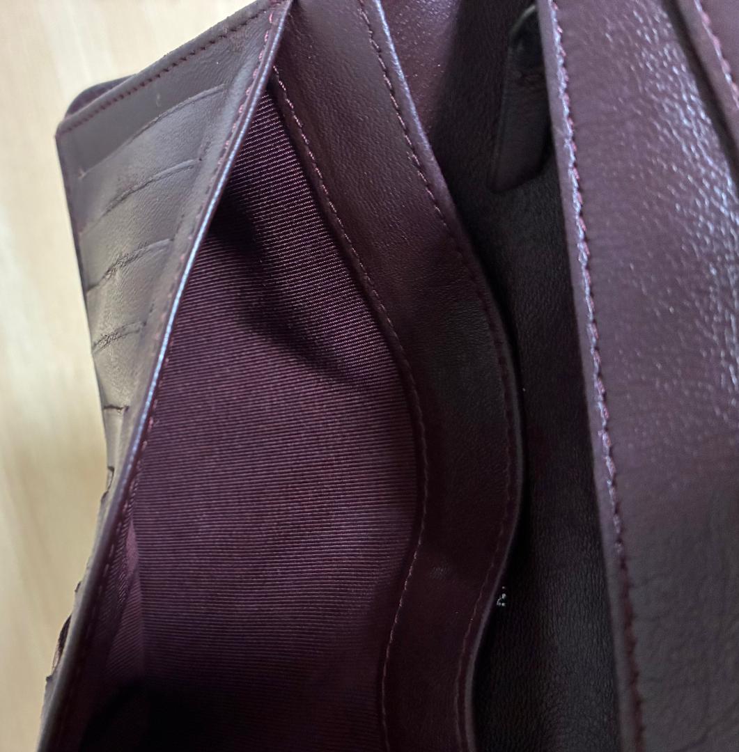 CHANEL 　マトラッセ　ブラックレザー 長財布