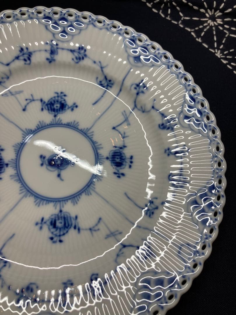 ロイヤルコペンハーゲン　ブルーフルーテッド フルーレース 20cmプレート2枚