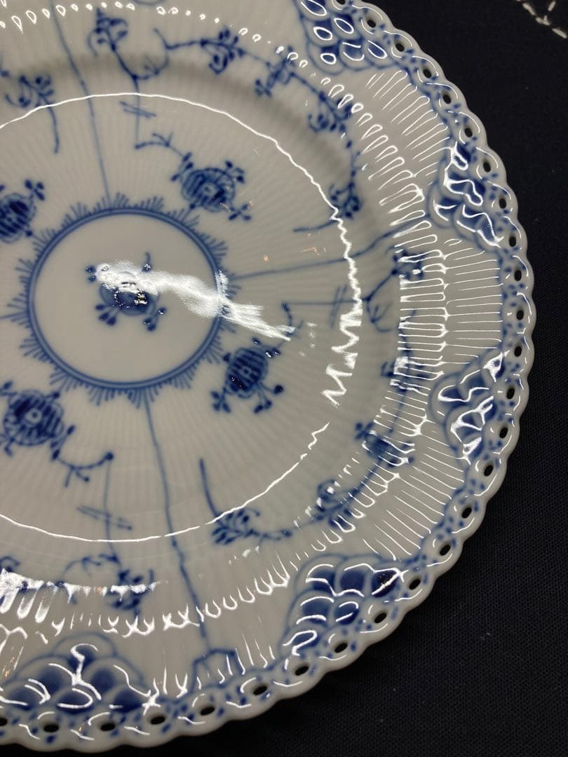 ロイヤルコペンハーゲン　ブルーフルーテッド フルーレース 20cmプレート2枚