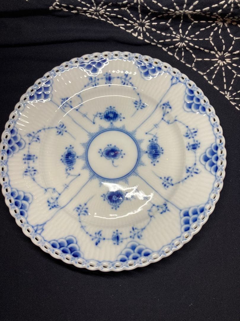 ロイヤルコペンハーゲン　ブルーフルーテッド フルーレース 20cmプレート2枚