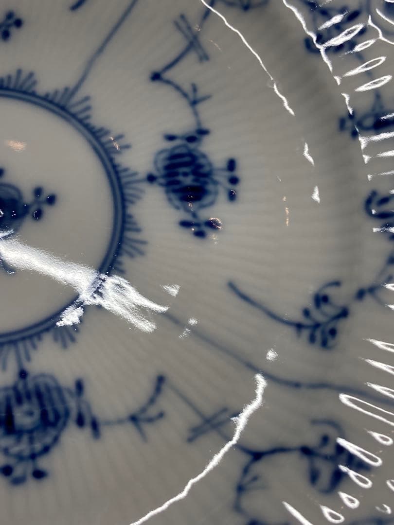 ロイヤルコペンハーゲン　ブルーフルーテッド フルーレース 20cmプレート2枚