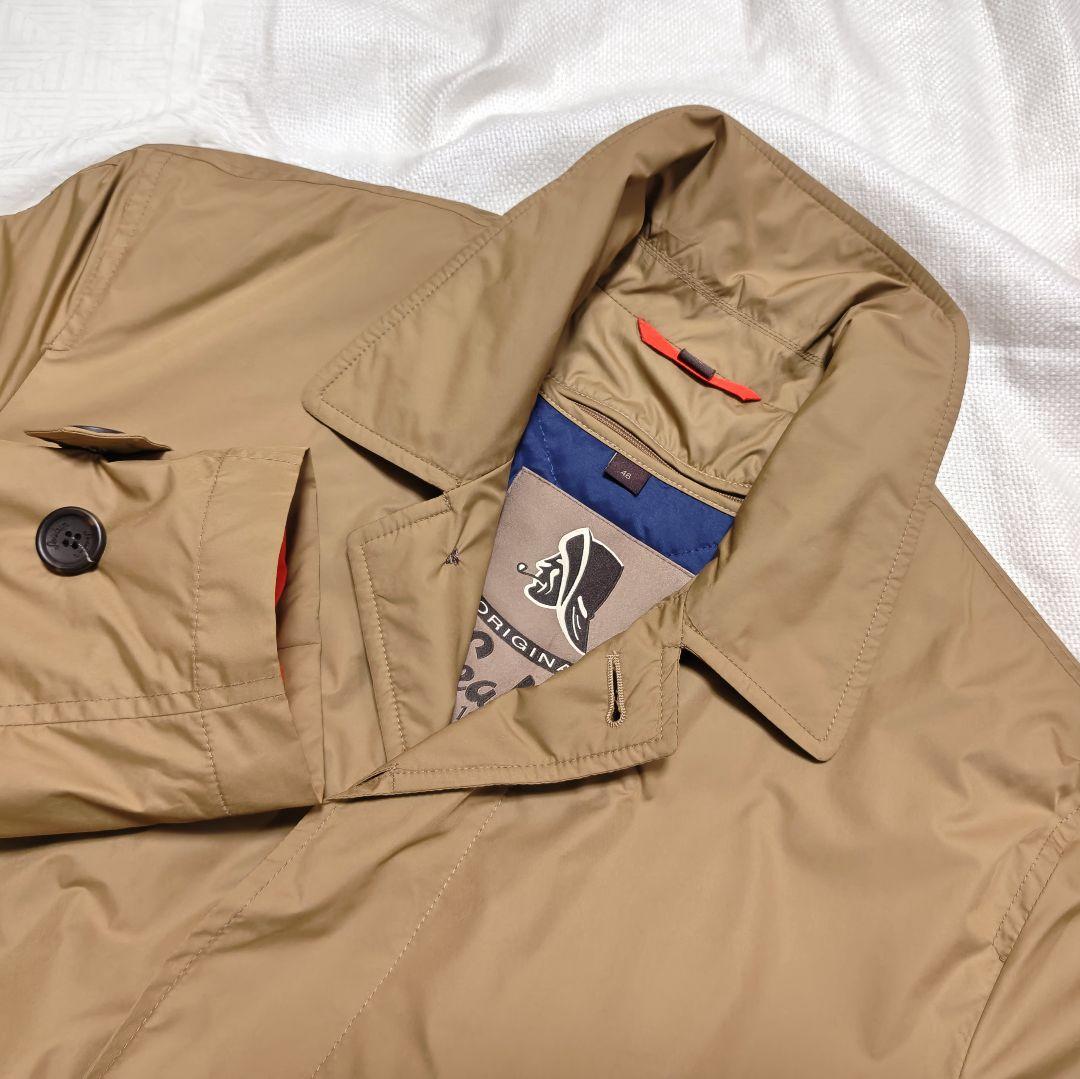 シーラップSealup中綿ライナー付きステンカラーナイロンコート46ベージュ