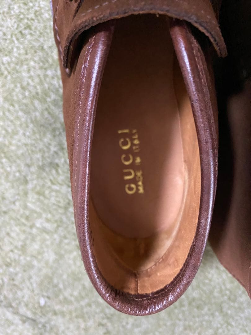 【新品未使用】GUCCI ブラウンスエード ローファー 36.5