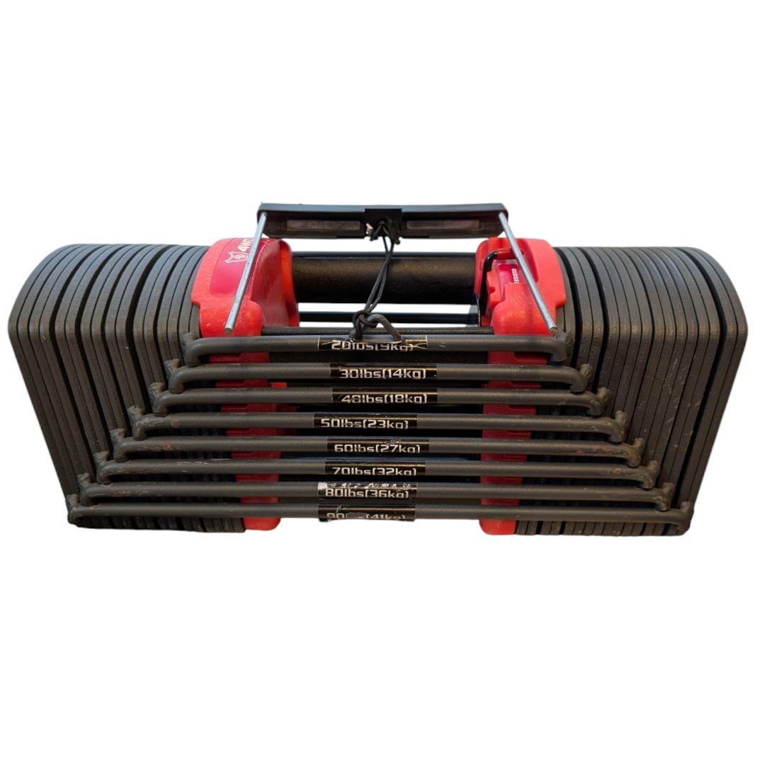 ①可変式ダンベル 4WD ブロックダンベル 約2.3kg〜41kg 同時購入品