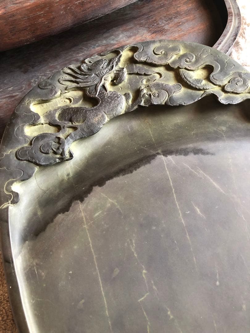 硯　すずり 端溪硯 雲龍文 老坑水岩 大西洞 青花 文房四寶 書道用品 端渓硯