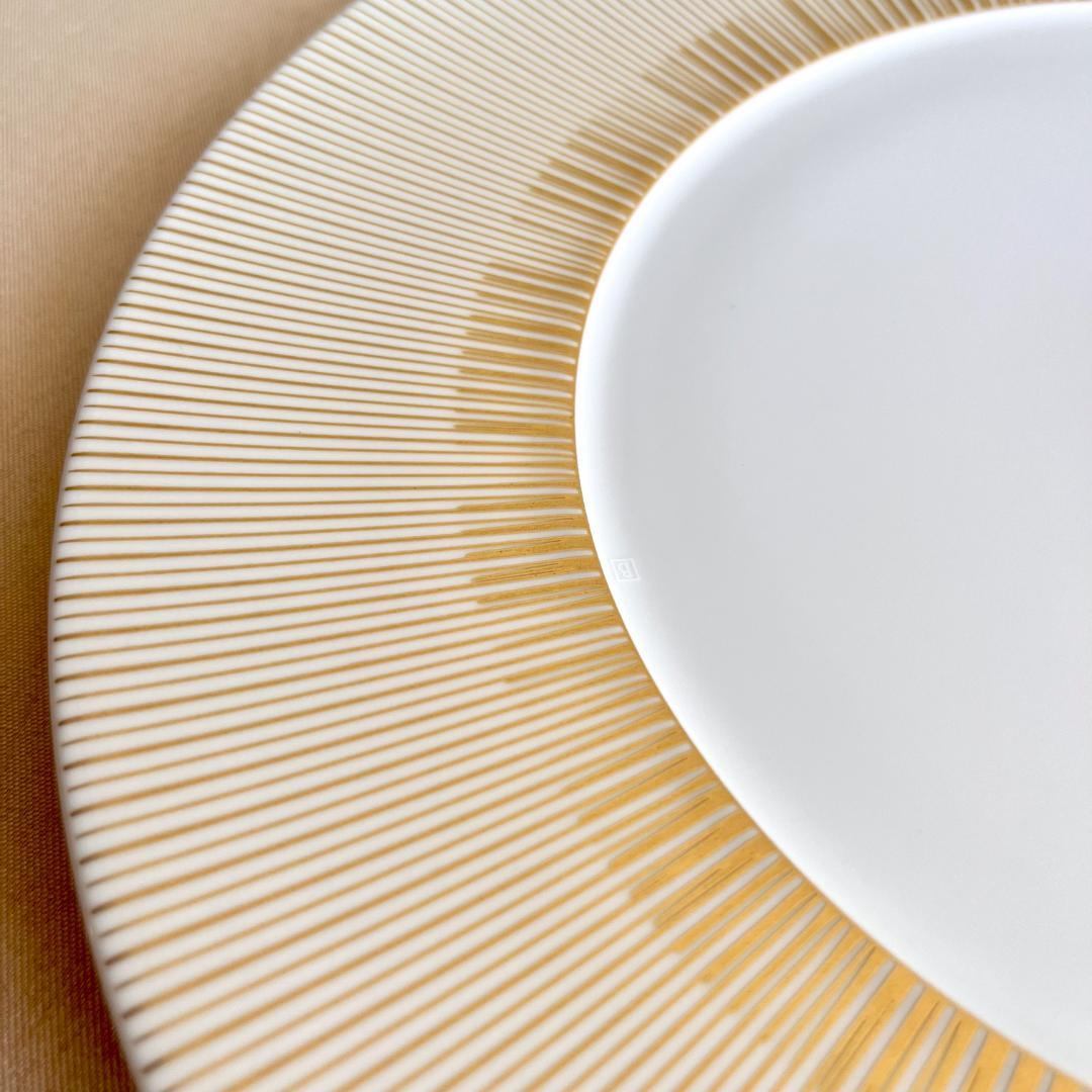 ★新品未使用★フランス製BERNARDAUD　ゴールドプレート　大皿　ディナー皿