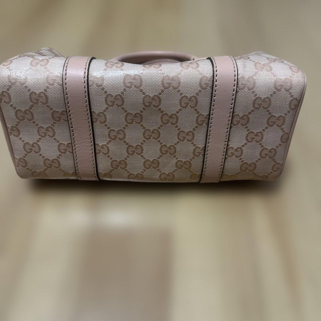 GUCCI ピンク GGパターン ハンドバッグ