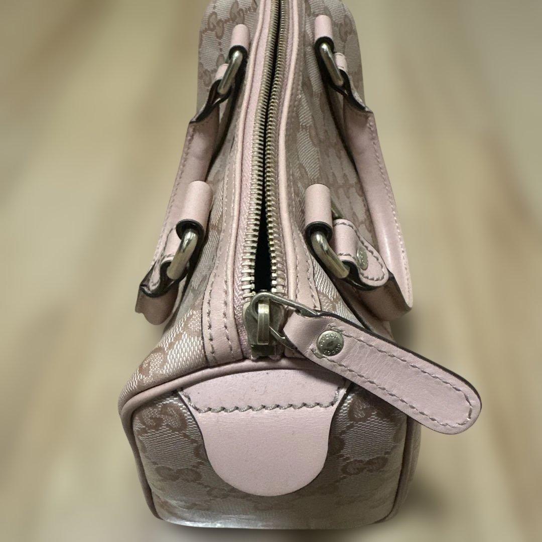 GUCCI ピンク GGパターン ハンドバッグ