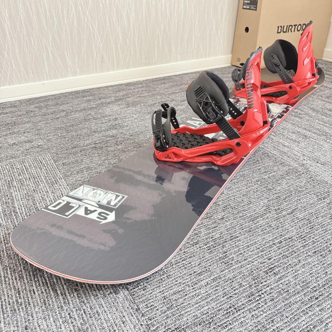 71美品❗️超豪華❗️サロモン メンズスノーボードセット★スノボ151cm+ビン付