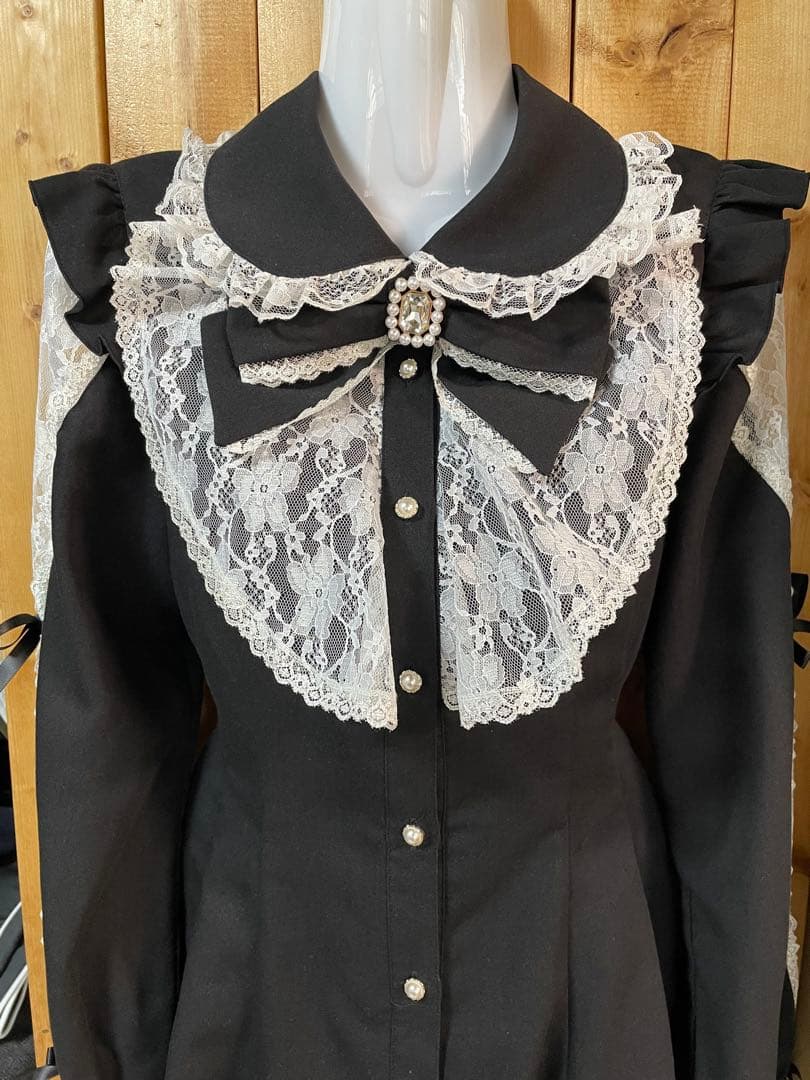 Secret Honey 袖レース切替ラッフルセットアップ　シーハニ　フリー