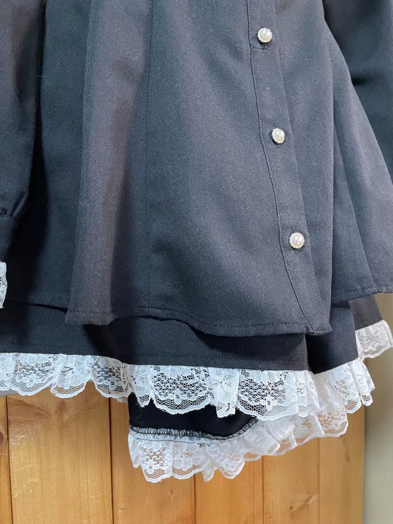 Secret Honey 袖レース切替ラッフルセットアップ　シーハニ　フリー