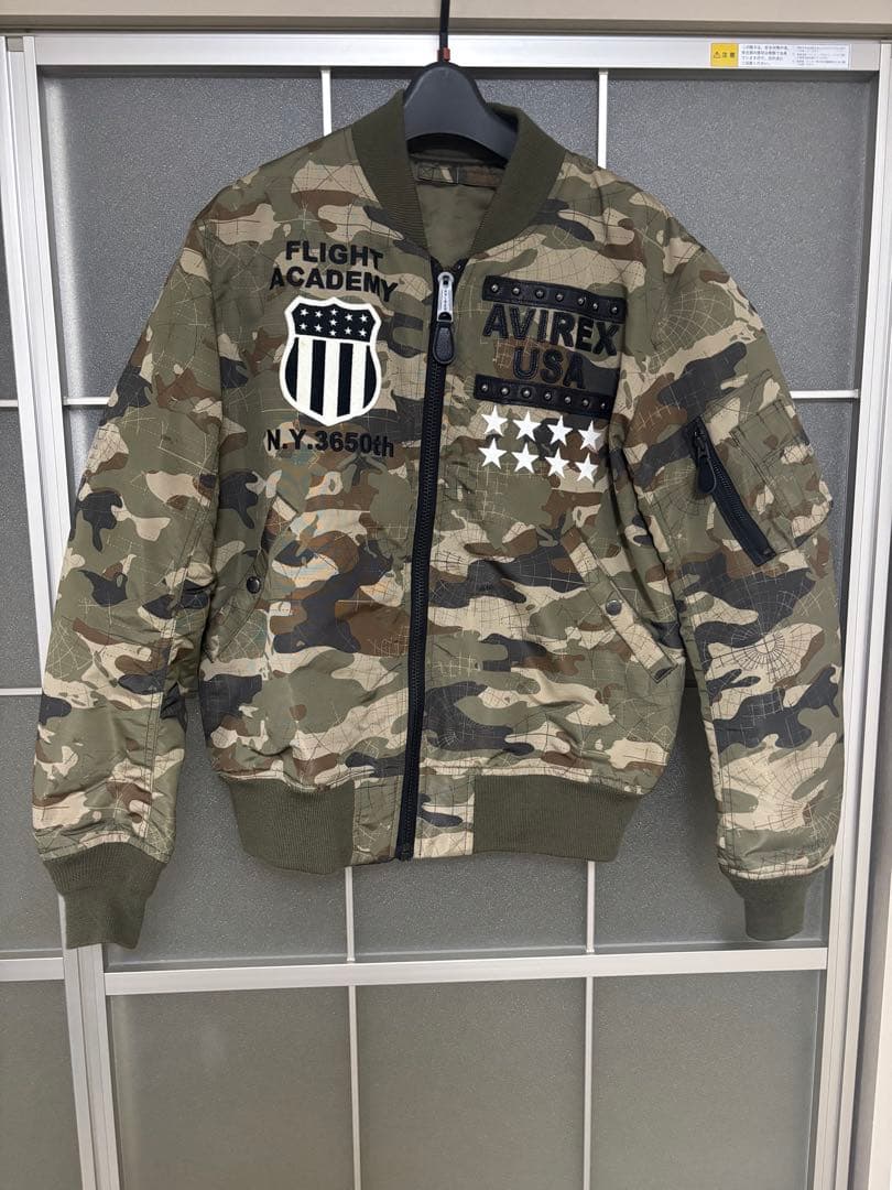 希少L☆AVIREXアヴィレックスL-2B MA-1 フライトジャケット 迷彩