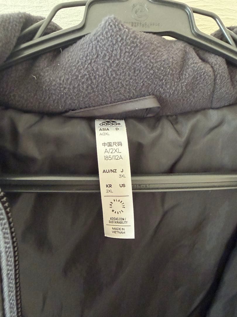 【S】adidas フード付き ダウンコート　 2XL