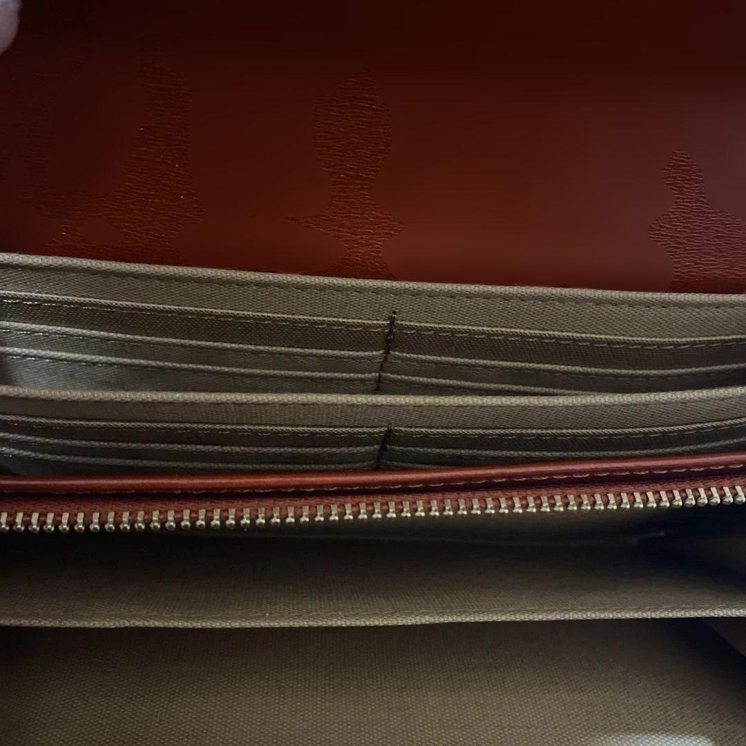 【未使用品】キソラ 長財布 メディセオ イタリア牛革 オレンジ　箱無し