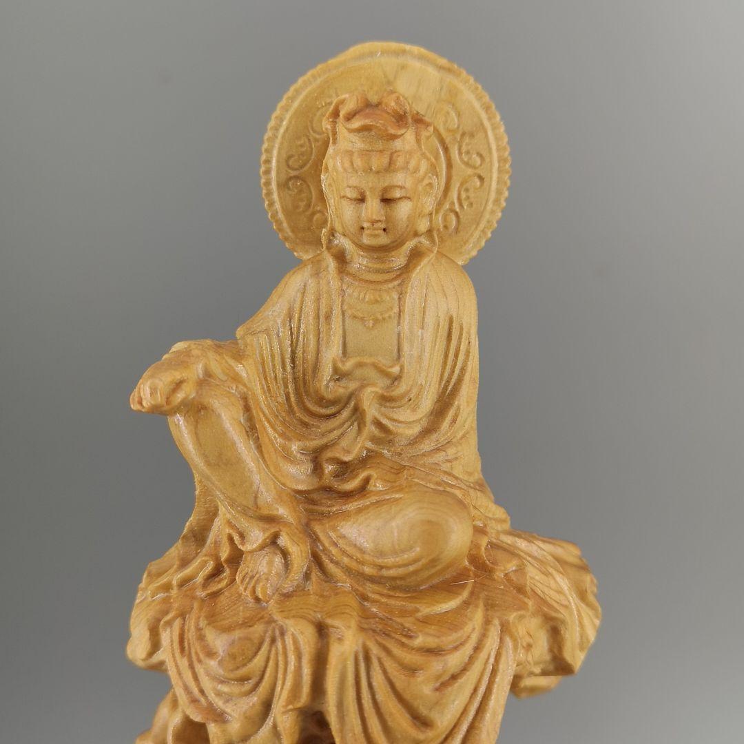 柏木精細彫刻高台自在観音菩薩