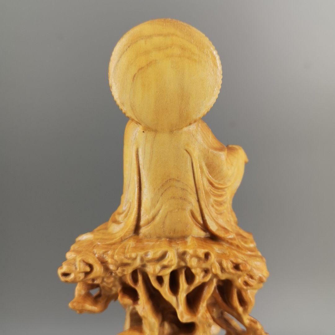 柏木精細彫刻高台自在観音菩薩