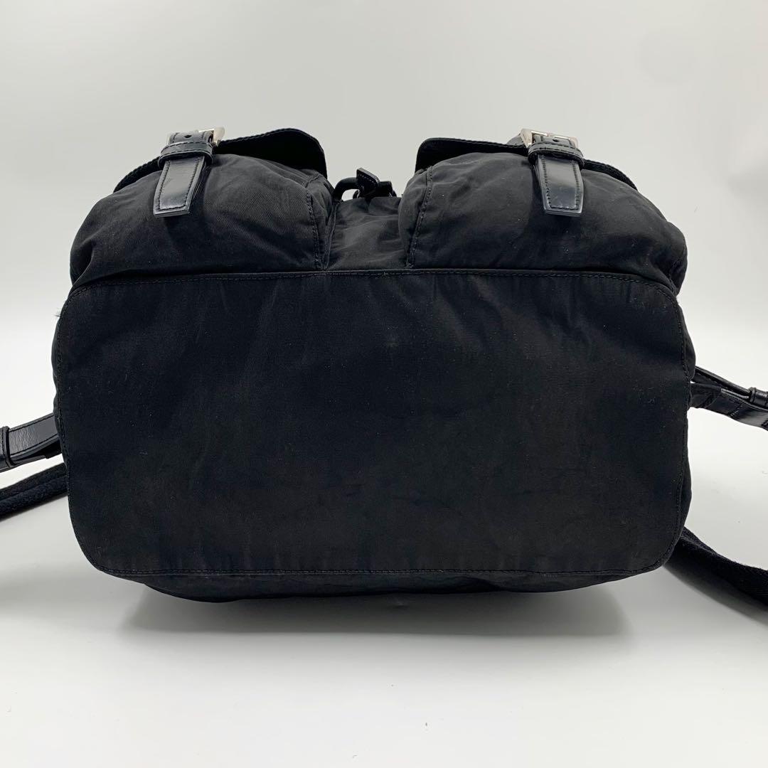 【✨極美品✨】プラダ バックパック 三角ロゴ 巾着 ナイロン ブラック 付属品付