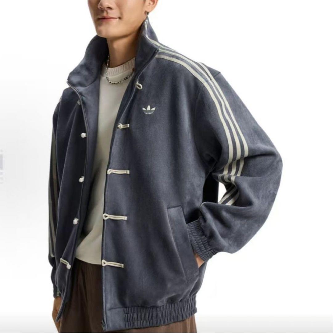 adidasアディダス 中国限定 蛇年トラックジャケット ダークグレーL