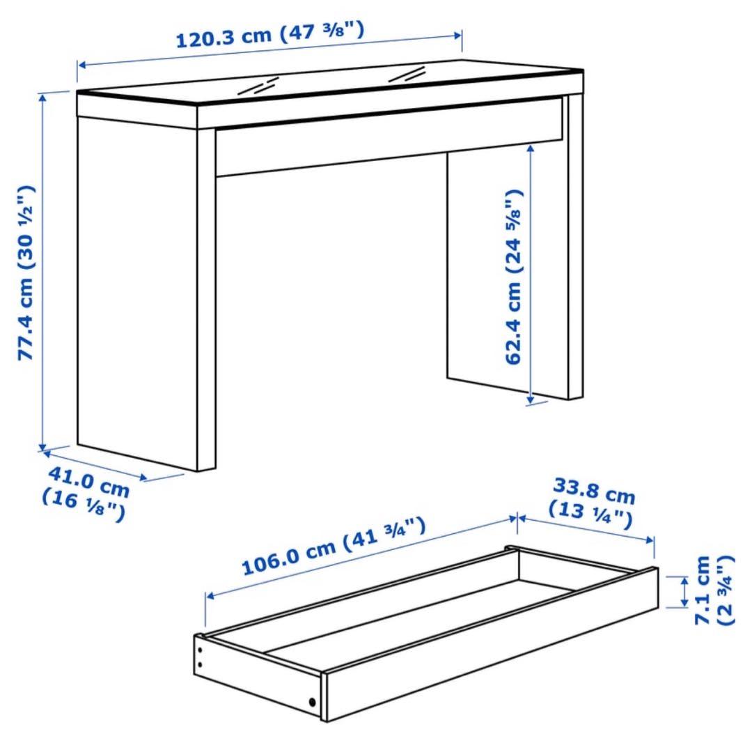 IKEA イケア　ドレッサー　MALM マルム　ホワイト