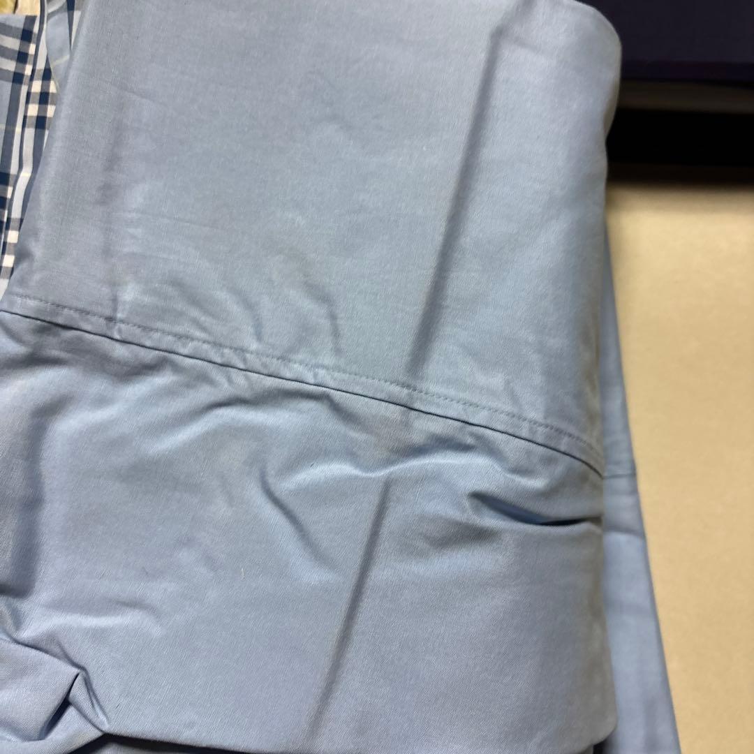 ◎未使用 バーバリー パジャマ 上下セット 男女ペア 2着 ブルー 長袖長ズボン