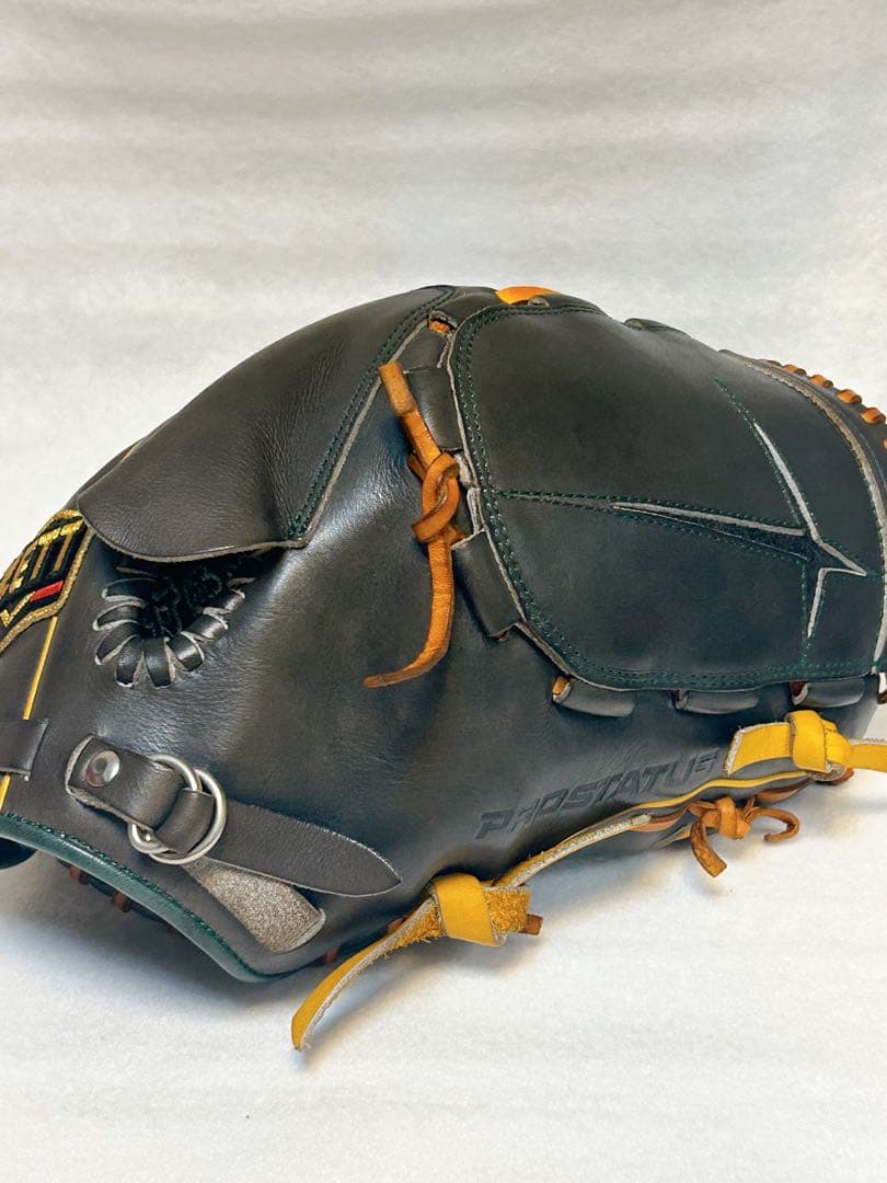 【ほぼ未使用・艶グレー】ZETT プロステイタス 軟式 投手用 バックスタイル◎