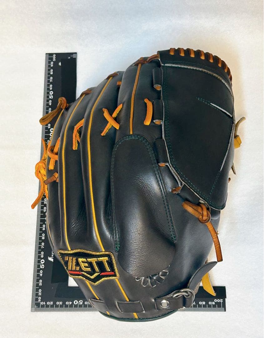 【ほぼ未使用・艶グレー】ZETT プロステイタス 軟式 投手用 バックスタイル◎