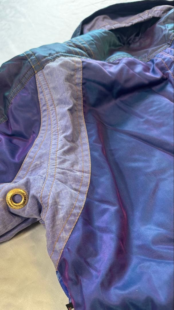 稀少　killy スキーウェア M 上下セット　パープルの玉虫色　昭和レトロ