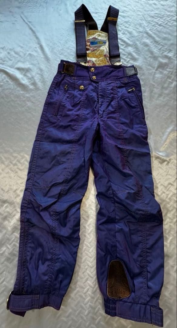 稀少　killy スキーウェア M 上下セット　パープルの玉虫色　昭和レトロ