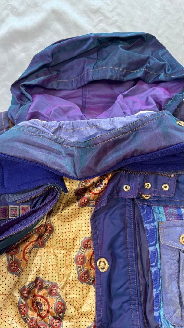 稀少　killy スキーウェア M 上下セット　パープルの玉虫色　昭和レトロ