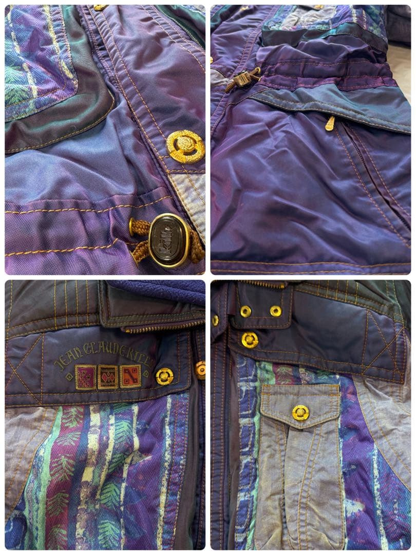 稀少　killy スキーウェア M 上下セット　パープルの玉虫色　昭和レトロ