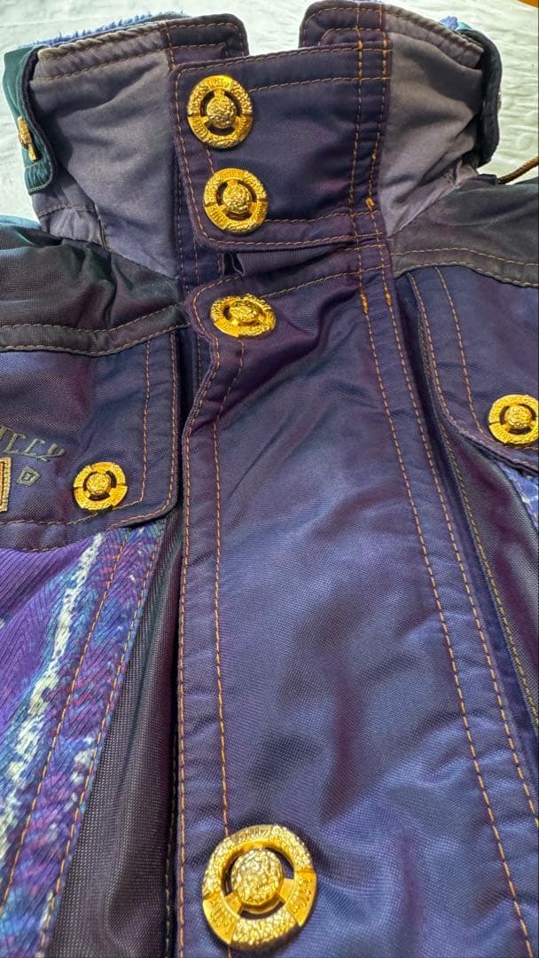 稀少　killy スキーウェア M 上下セット　パープルの玉虫色　昭和レトロ