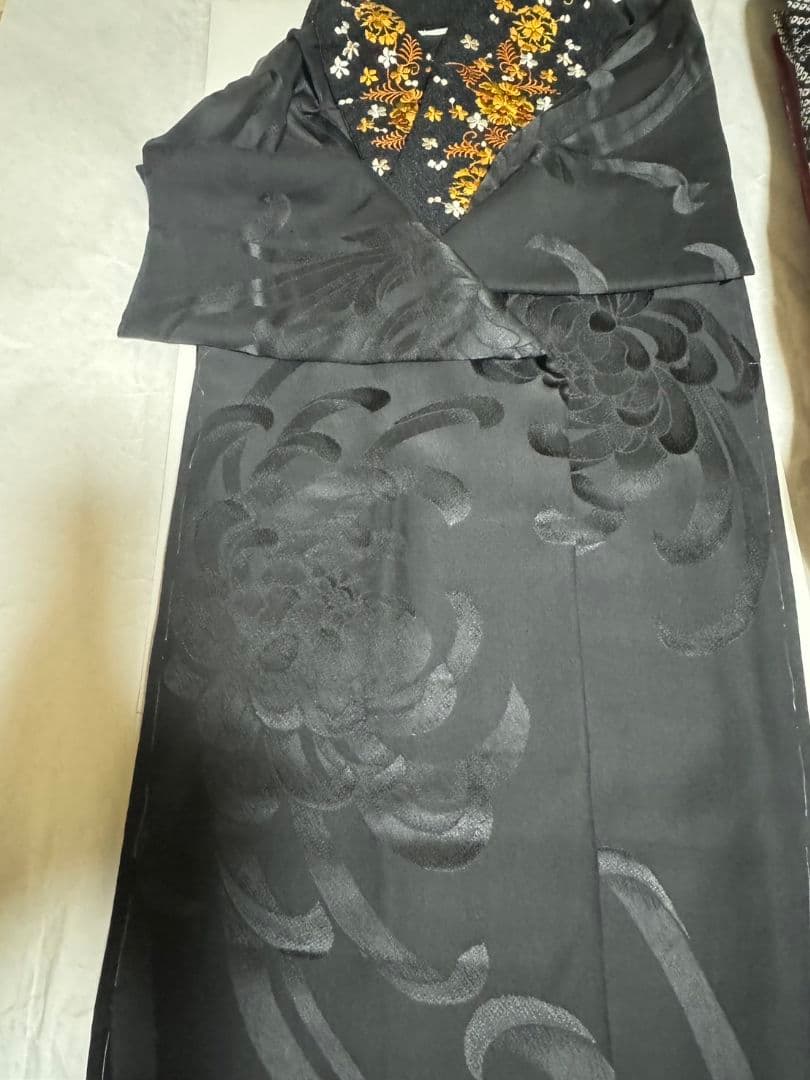 【まゆ】　総絞り正絹振り袖&帯&長襦袢セット　低身長用