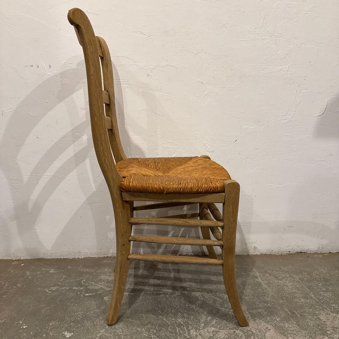 年末年始saleダイニングチェア　カフェチェア　藁座面　剥離　1