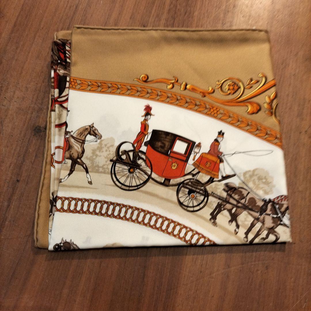 美品　Hermès　カレ90　 ロンシャンへの散歩