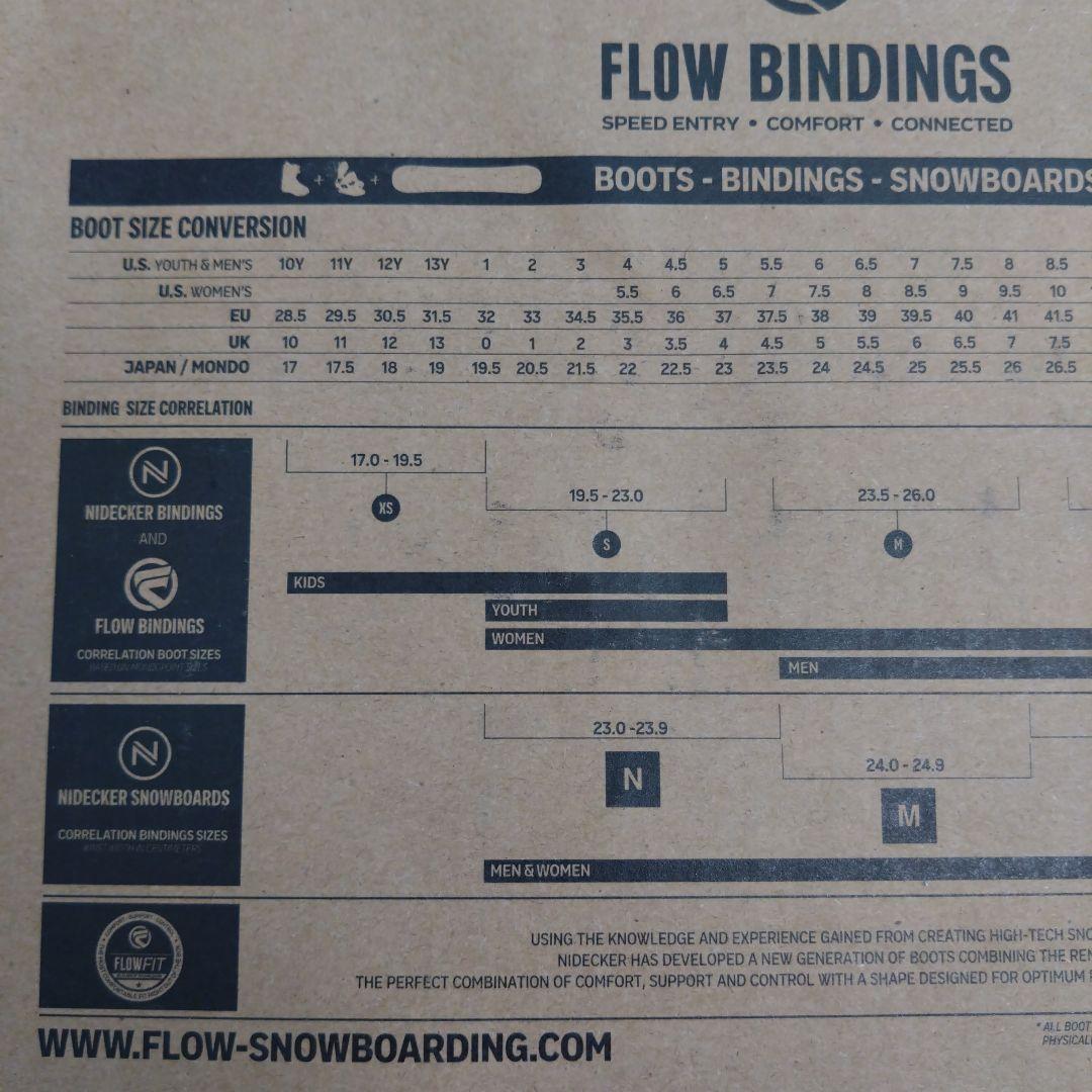 17cm〜19.5cm Flow Micron キッズXSビンディング ブラック