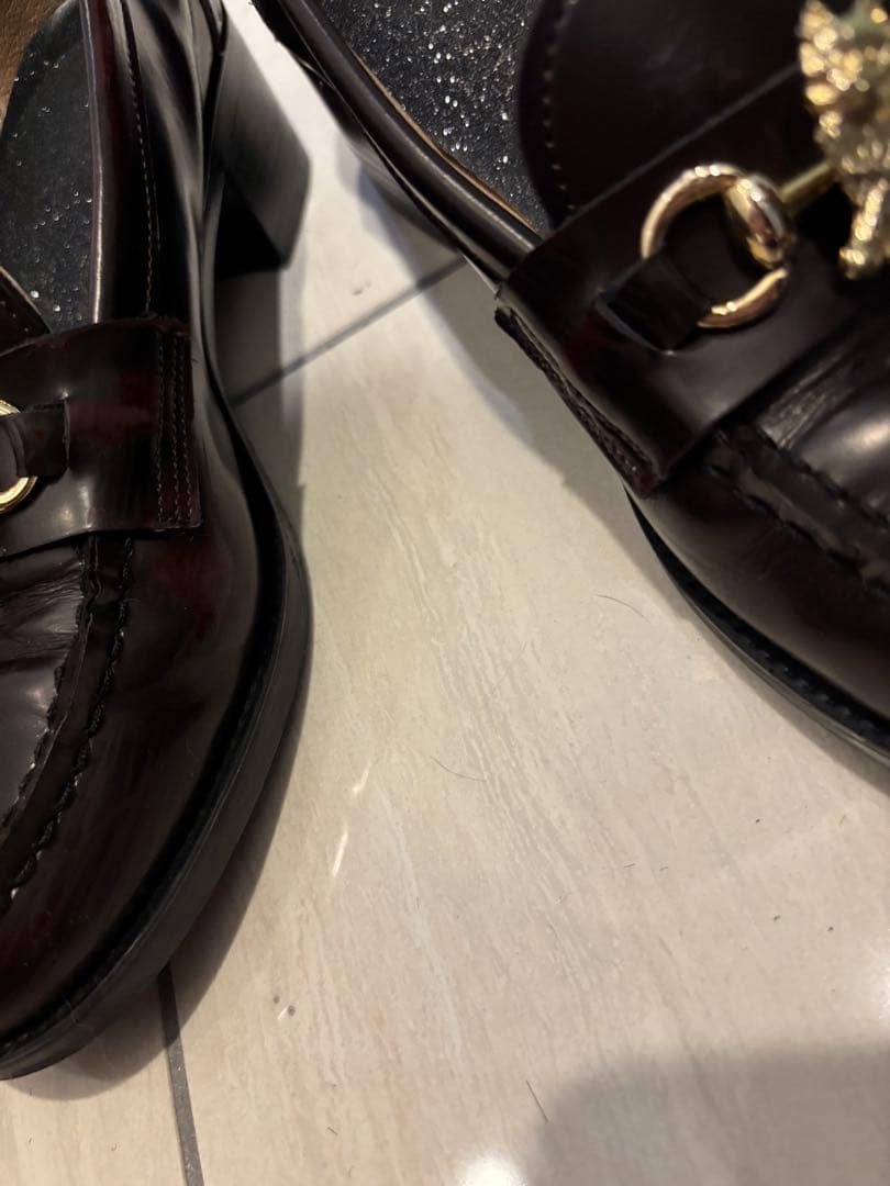 siiilon 星降る猫　ダークブラウンローファー