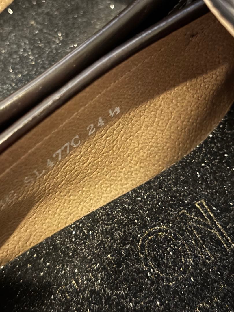 siiilon 星降る猫　ダークブラウンローファー