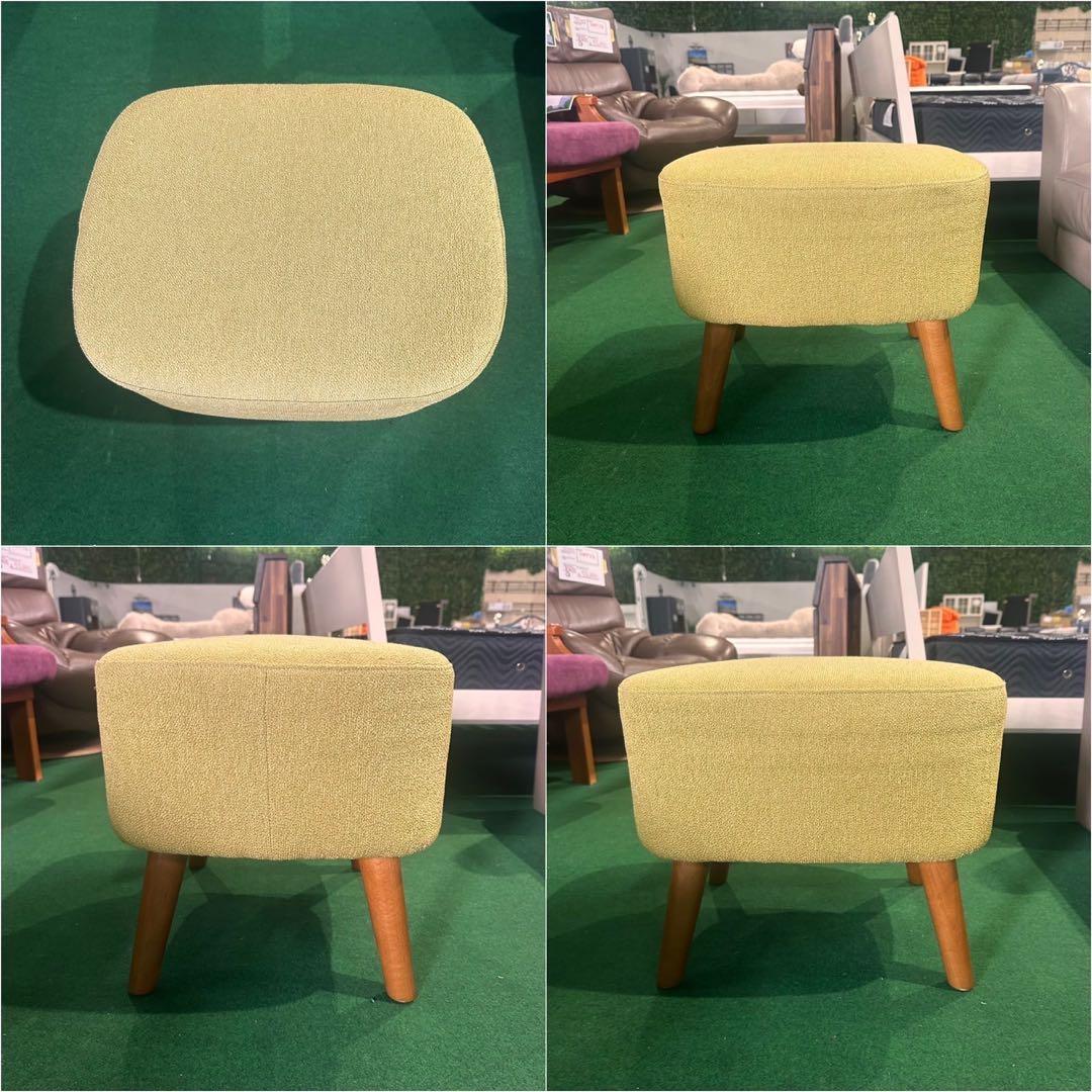 unico ラウンジチェア PUUK イエロー オットマン 椅子 家具 C001