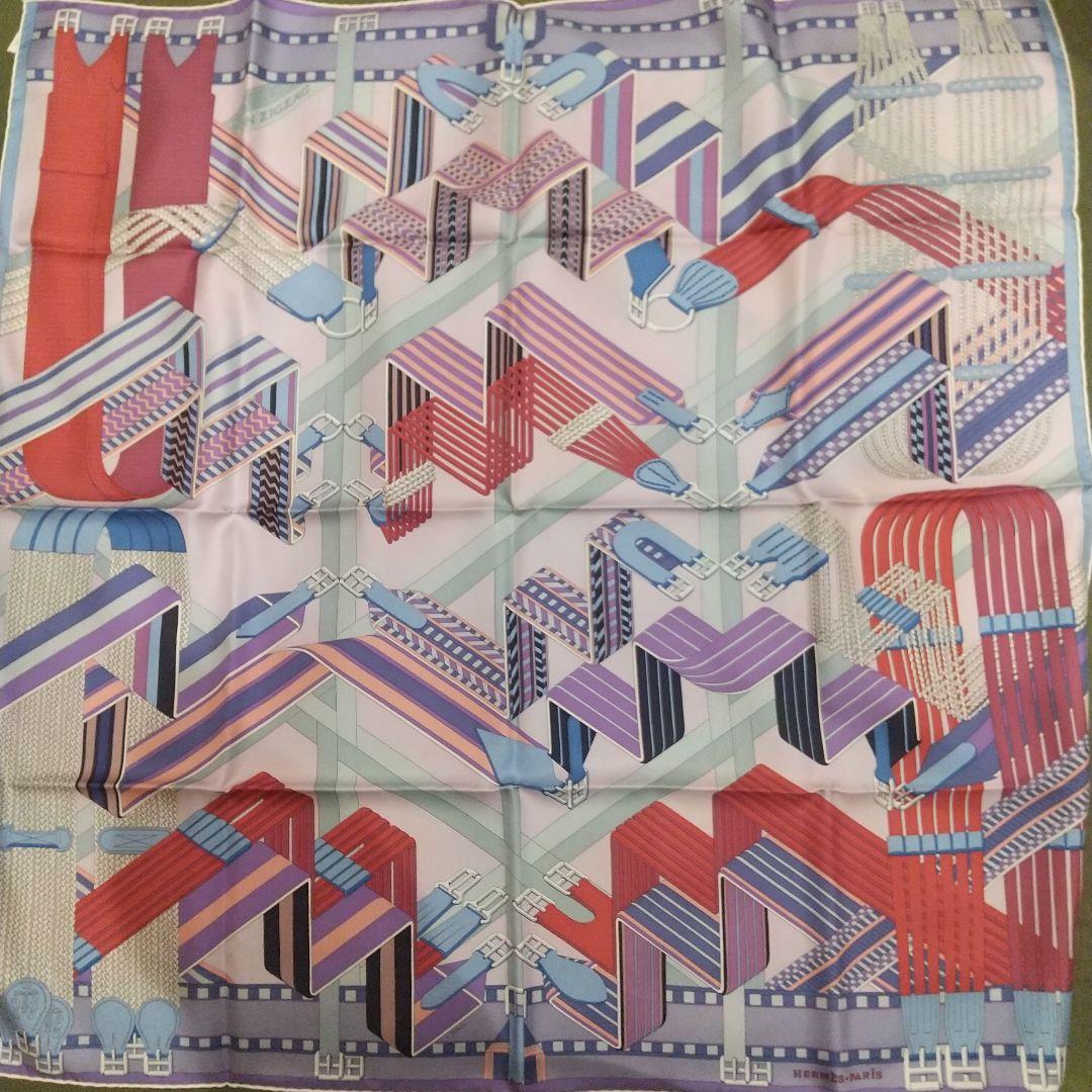 HERMÈS カレ90 ZIGZAG シルク100%