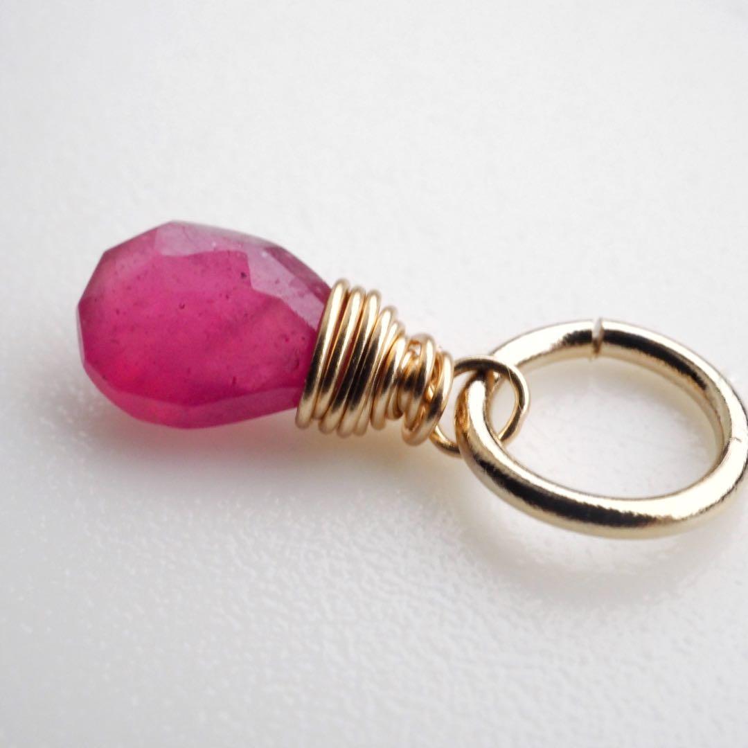 【Ruby】宝石質ルビーの一粒ネックレストップ