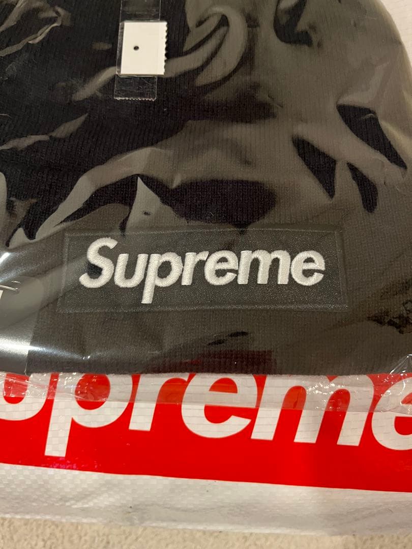 2025 AW Supreme BOX LOGOニット帽 黒 NEW ERA