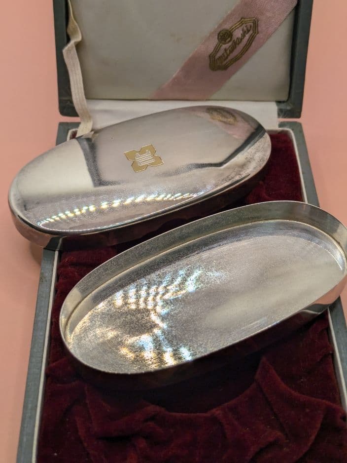 三越 純銀楊枝入れ ボンボニエール純銀製 三越刻印有