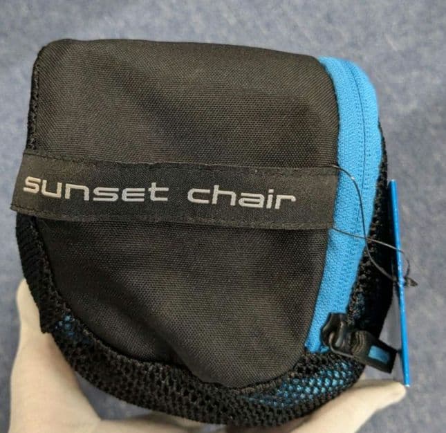 美品 Helinox ヘリノックス サンセットチェア ブルー ブラック