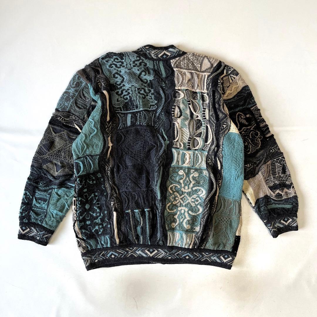 Vintage OLD COOGI 3D Jacquard Cardigan S11564759 新 デザイン