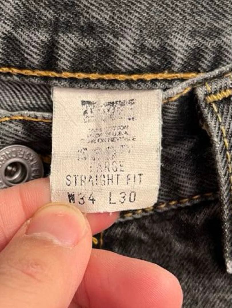 USA製　levi's 569 先染めグレー ワイドデニム W34 L30