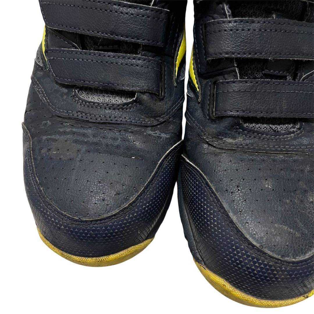 Mizuno 安全靴 ネイビー/イエロー ベルクロ 26.5 - メルカリ