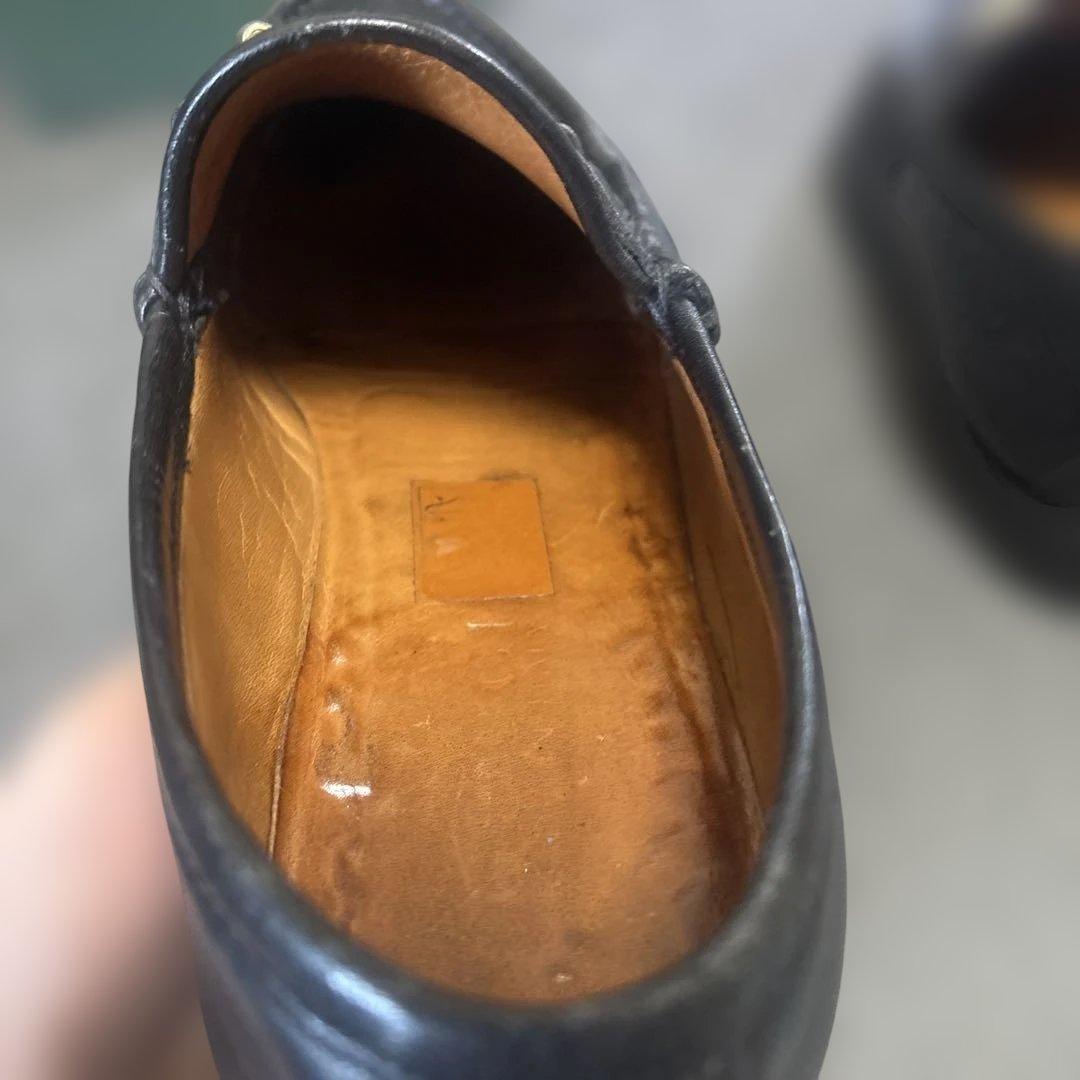 【GUCCI グッチ 】ビットローファー 黒　レザー 37 箱付き　ヴィンテージ