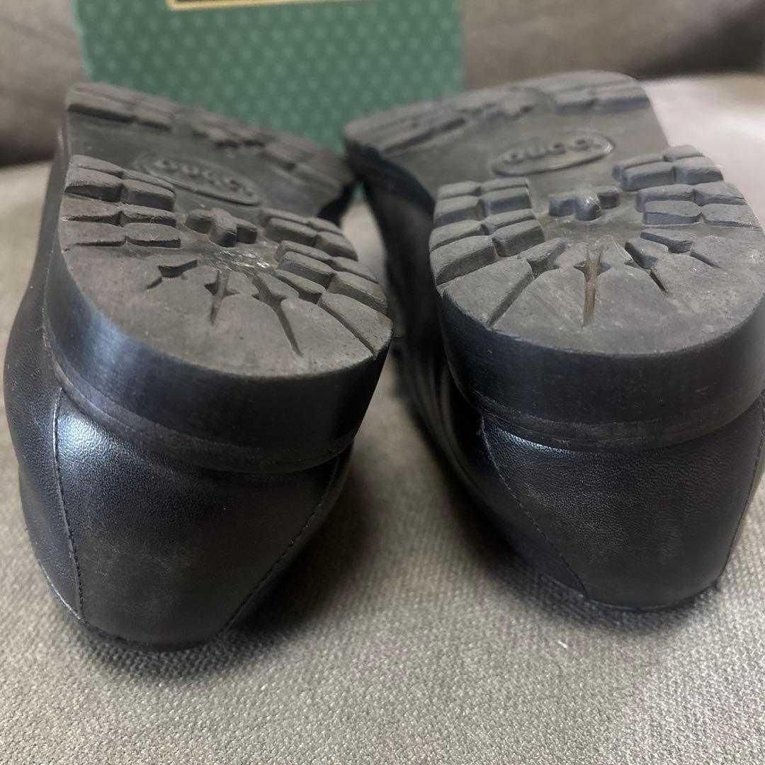 【GUCCI グッチ 】ビットローファー 黒　レザー 37 箱付き　ヴィンテージ