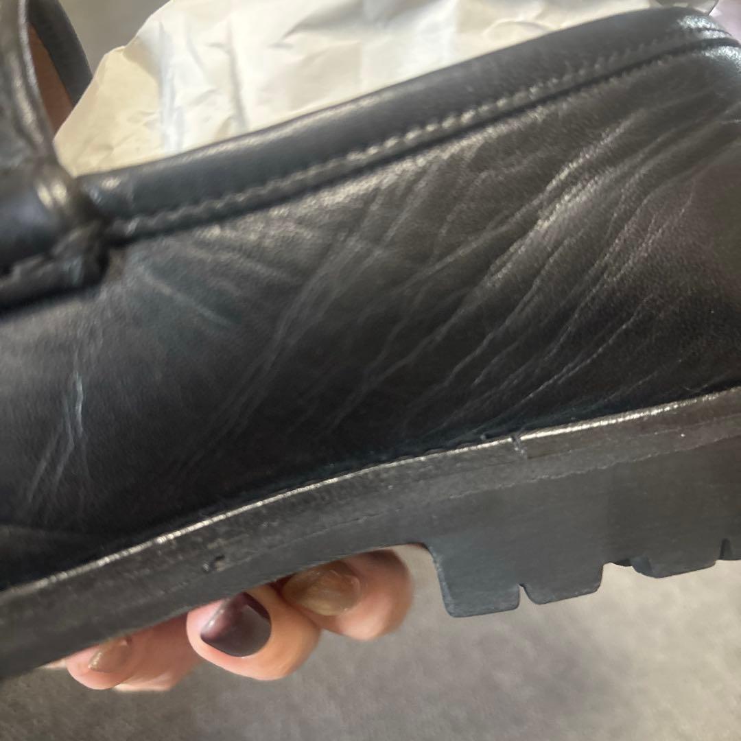 【GUCCI グッチ 】ビットローファー 黒　レザー 37 箱付き　ヴィンテージ